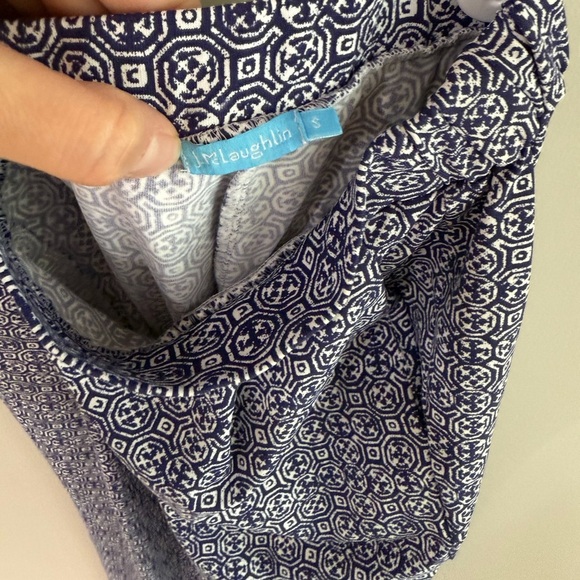 J. McLaughlin Navy Blue/White Patterned Pants - Size Small - Picture 2 of 10